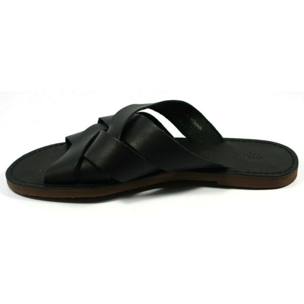 Madewell Black Leather Sandals 6.5 - Picture 2 of 6